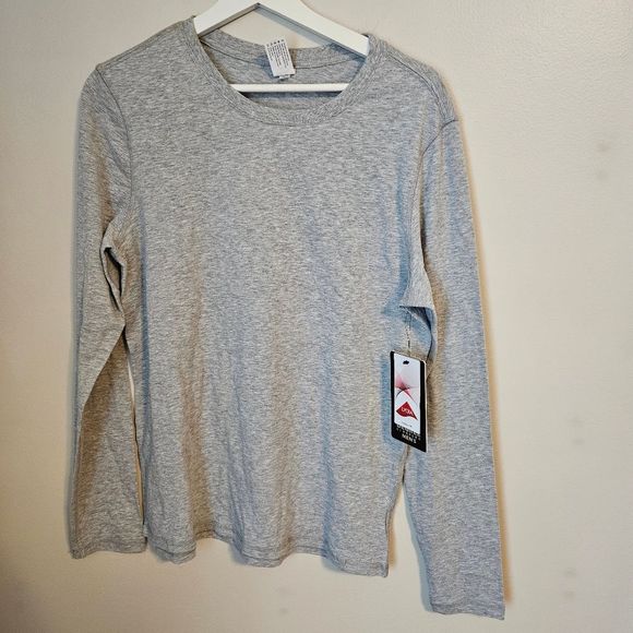 90 Degree By Reflex Other - 90 Degree by Reflex Shirt Long Sleeve Tee Heather Gray Crewneck Active Casual